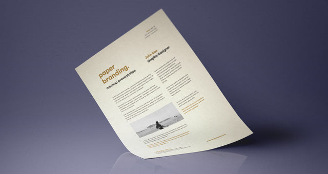 Free A4 Psd Paper Mock-Up