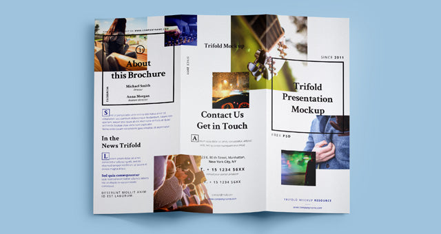 Free Tri Fold Brochure Mockup Template