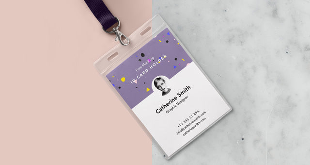 Free Identity Card Holder Mockup Psd