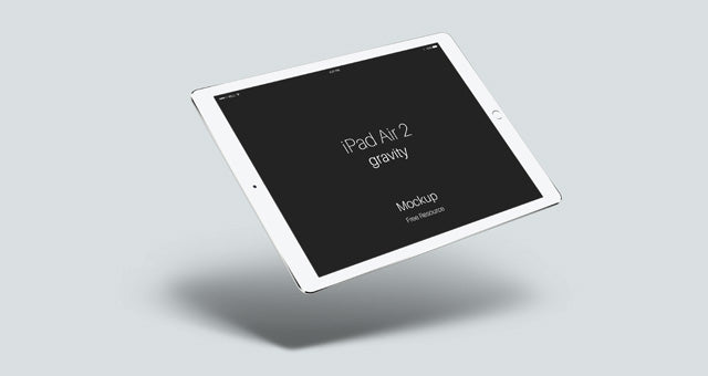 Free Flowing iPad Air 2 Gravity Mockup Psd