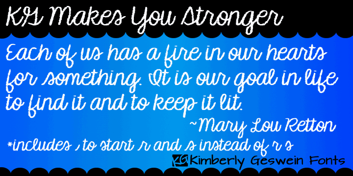 Free KG Makes You Stronger Font