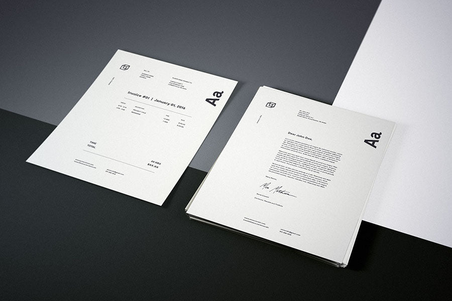 Free Photorealistic Letterhead Mockup