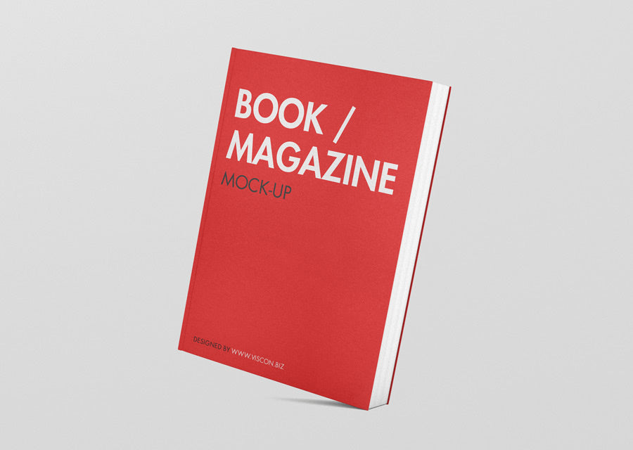 Free Standing Book Magazine Mockup