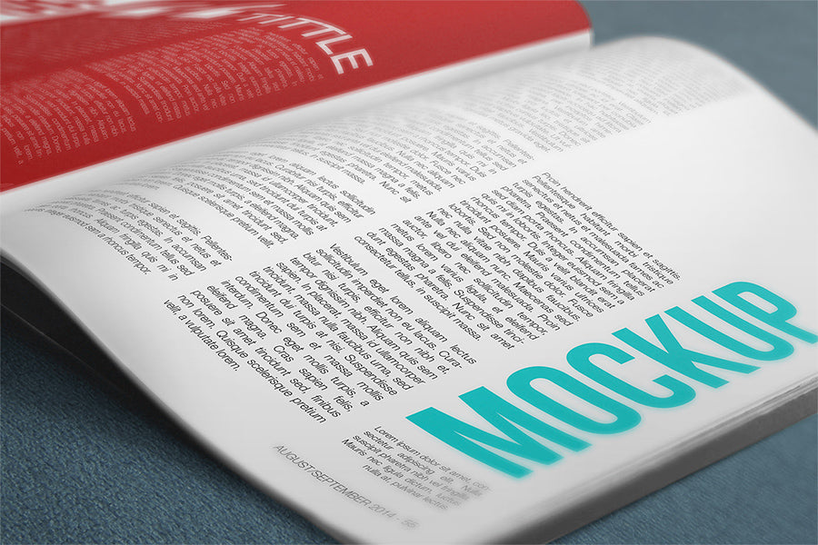 Free Multiple Views of 4K Magazine PSD Mockup