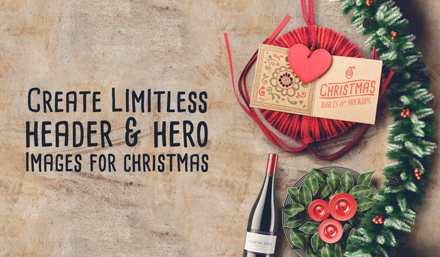 Free Christmas Hero Banner Photo Mockup