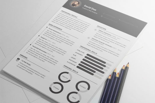 Free Modern Clean Resume Template in Photoshop (PSD) Format