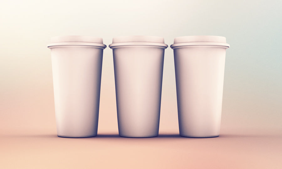 Free Coffee Cups in Line Mockup