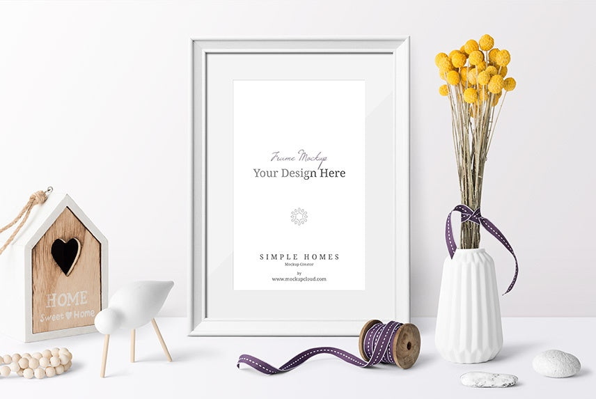 Free Simple Homes Mockup Scene (Including Frame Mockups)