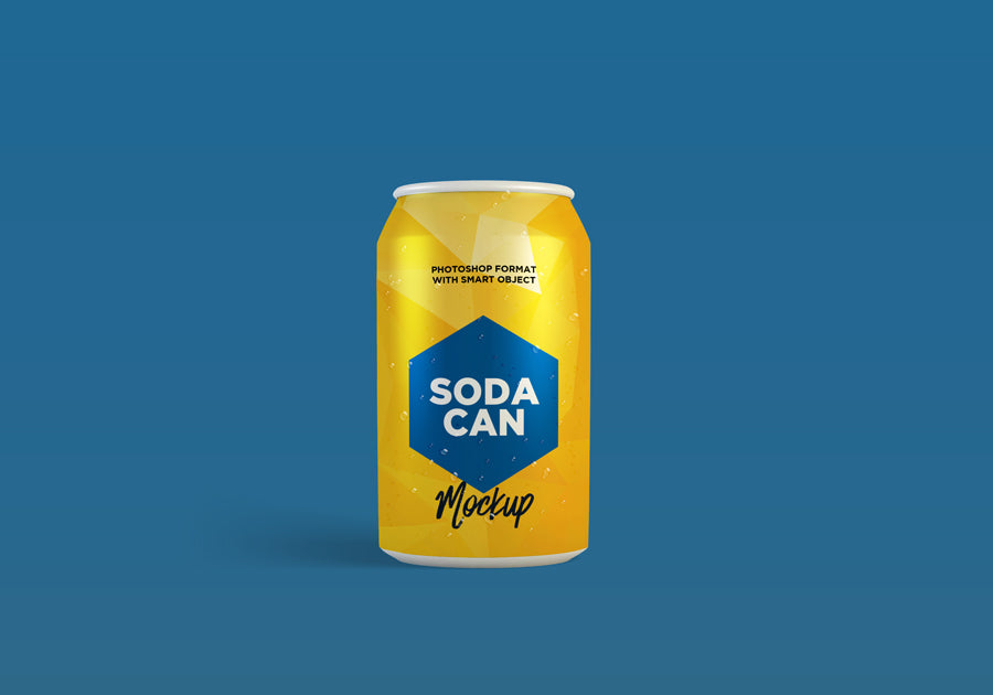 Free Vector Style Soda Can Mockup