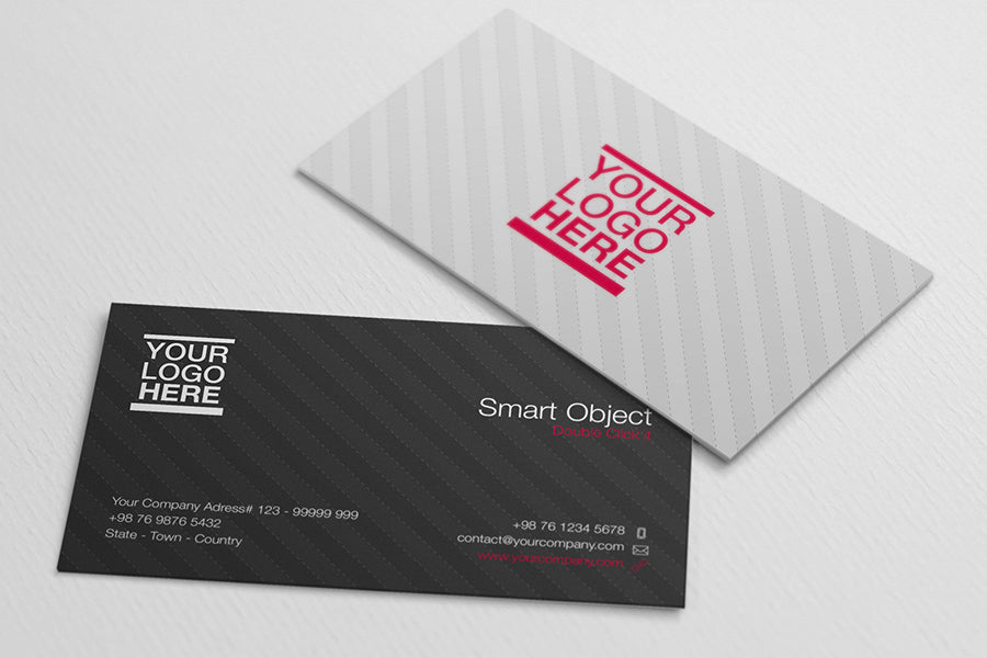 Free 2 x Vertical and Horizontal Business Card Mockups