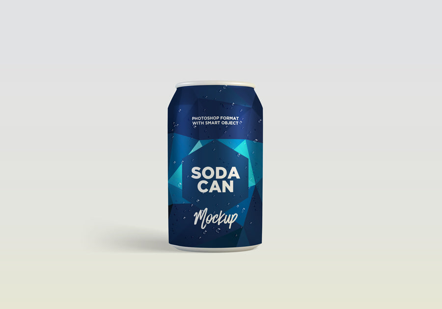 Free Vector Style Soda Can Mockup