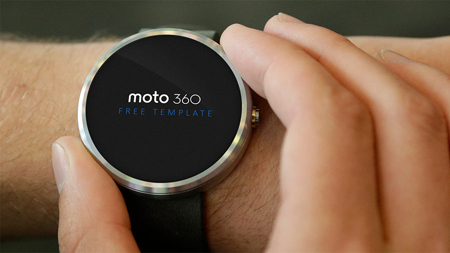 Free 4 x Moto 360 Smart Watch Mockups