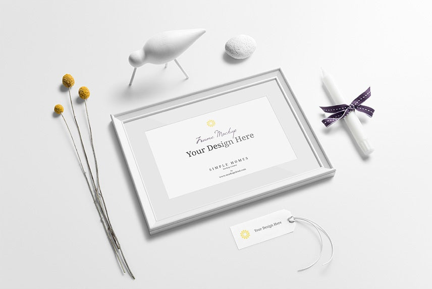 Free Simple Homes Mockup Scene (Including Frame Mockups)