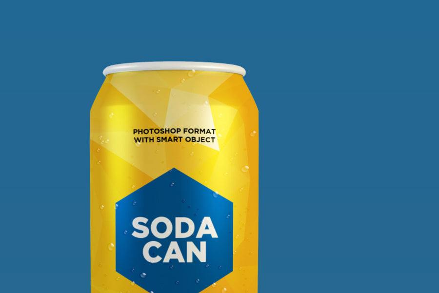 Free Vector Style Soda Can Mockup