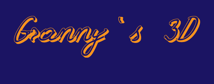 Free Grannys 3D Font