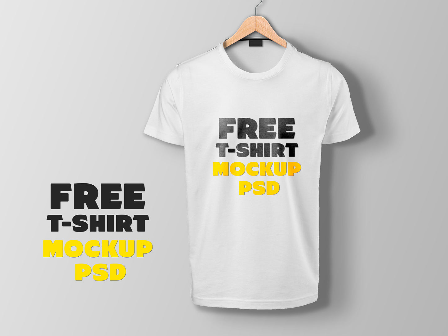 Free Realistic Fully Customizable T-Shirt Mockup