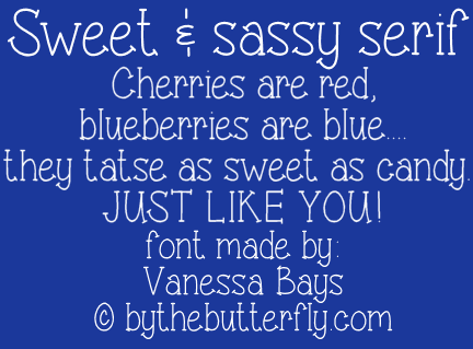 Free Sweet and sassy serif Font