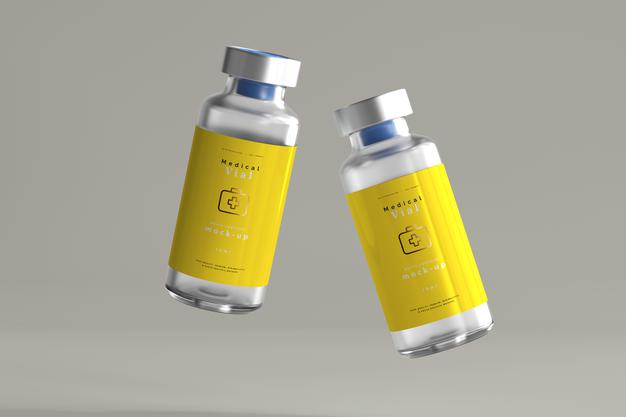 Free 10Ml Vial Bottle Mock Up Psd