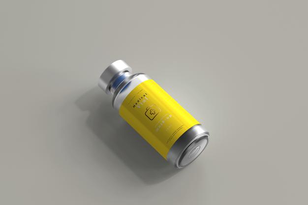 Free 10Ml Vial Bottle Mock Up Psd