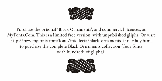 Free Black Ornaments Font