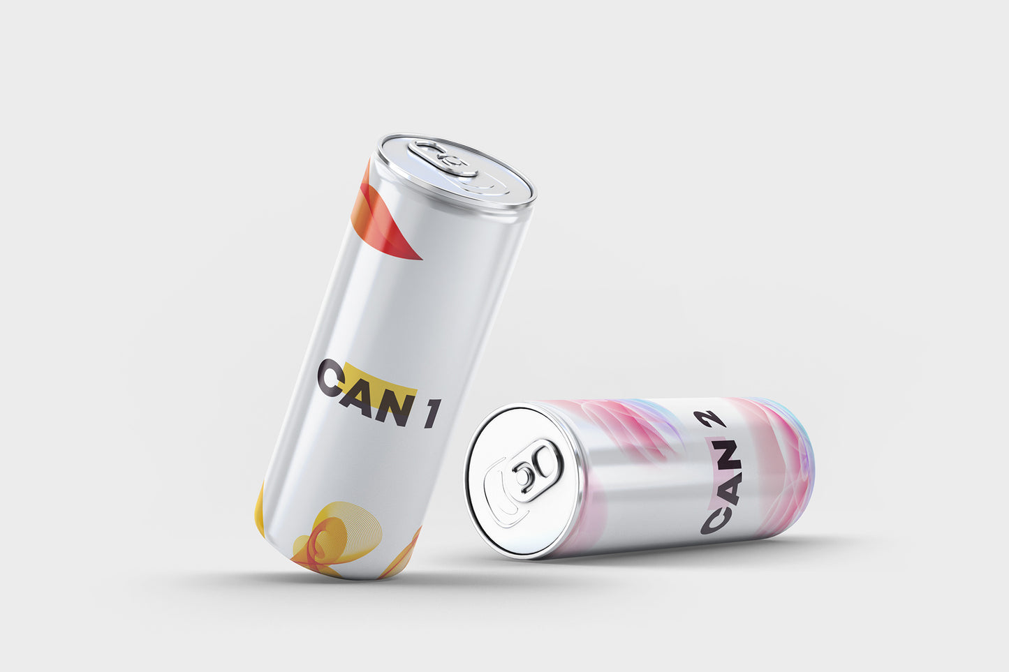 Free 2 Soda Can Mockup