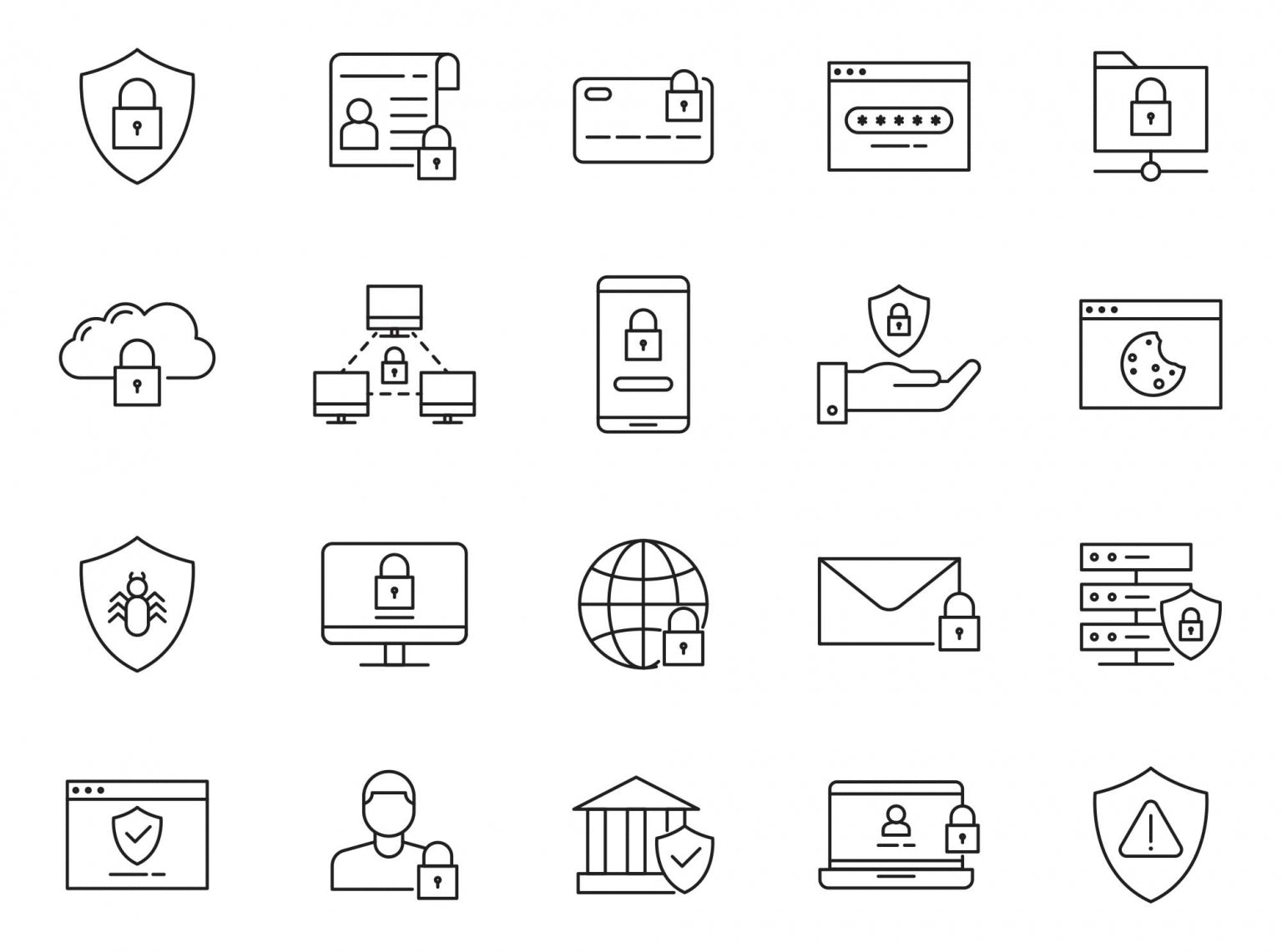 Free 20 Data Protection Vector Icons