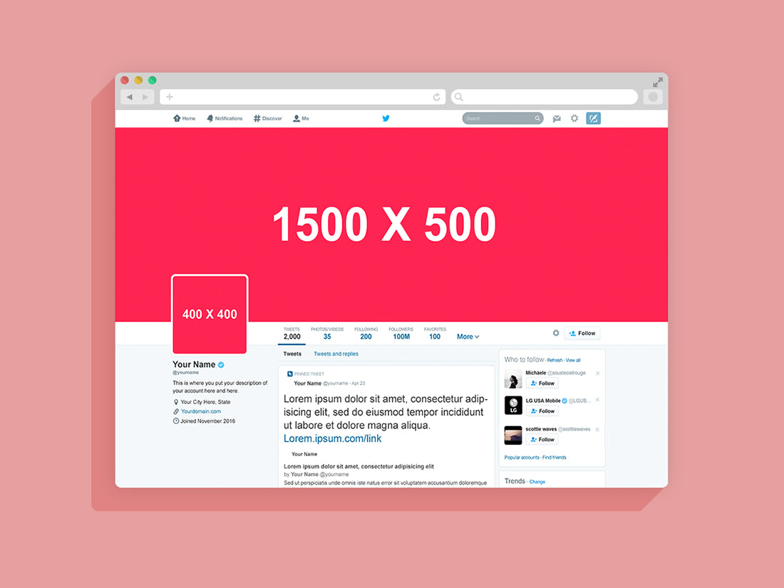 Free 2016 Twitter Page Mockup