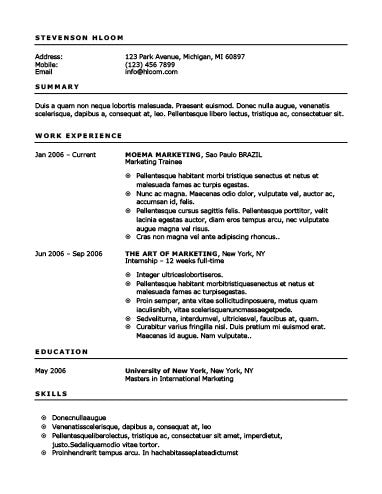 Free Entry Level Sprouting CV Resume Template in Microsoft Word (DOCX) Format