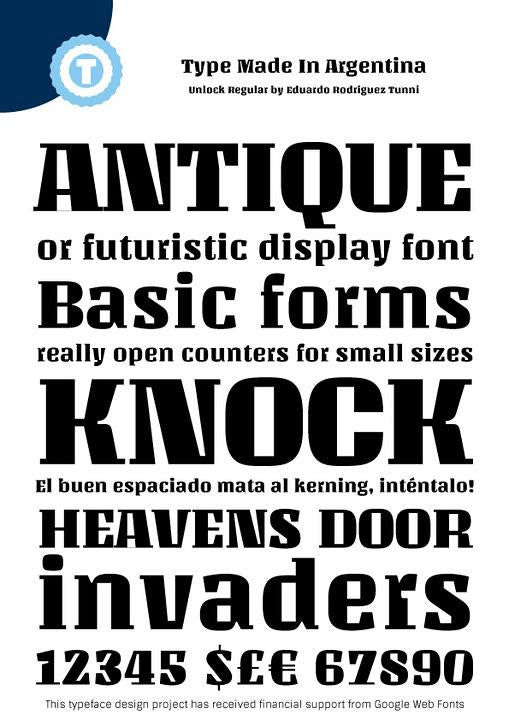 Free Unlock Font