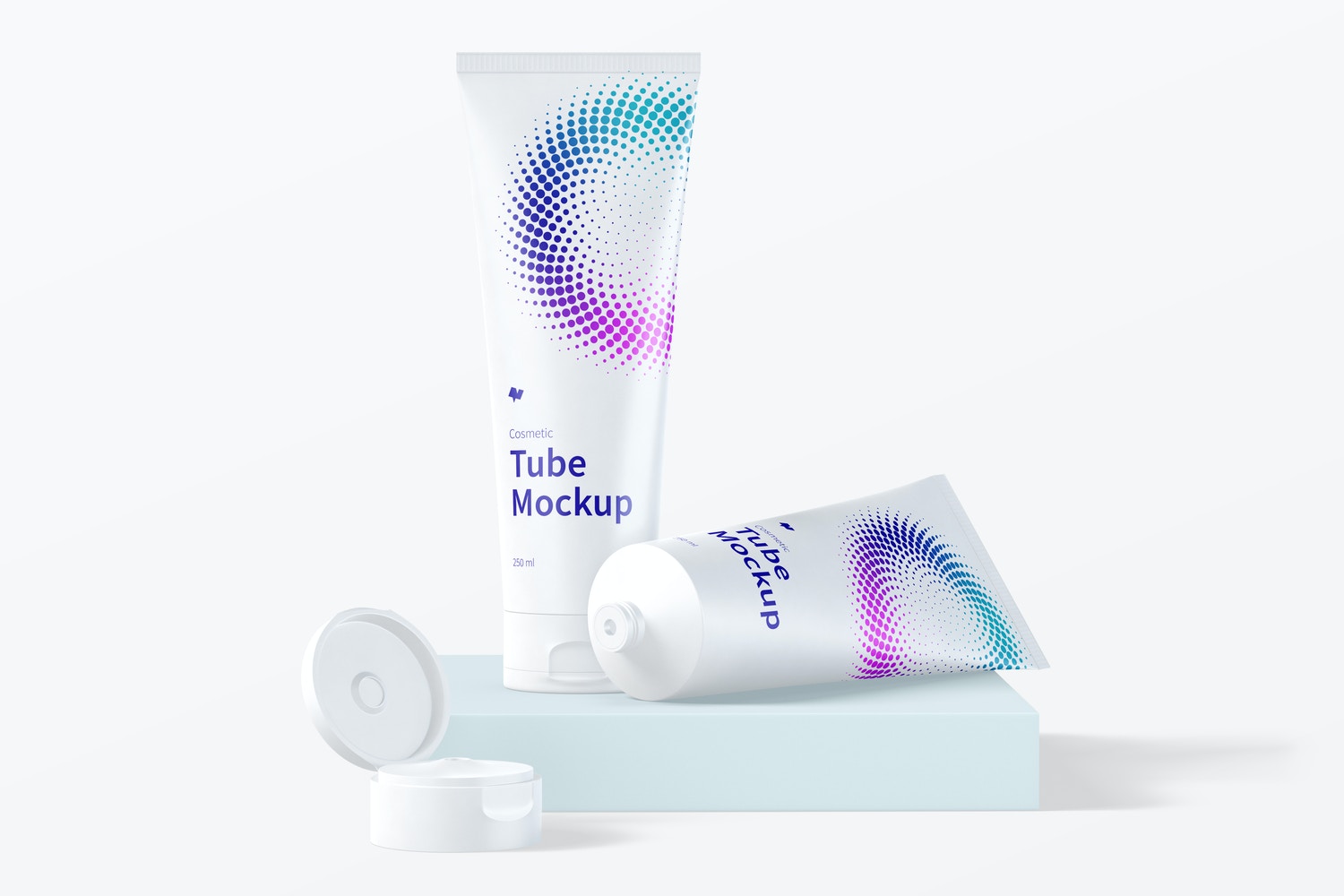 Free 250Ml Cosmetic Tubes Mockup