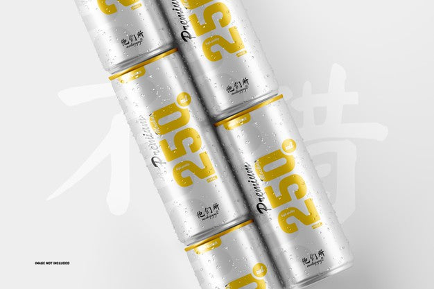 Free 250Ml Soda Cans Mockup Psd