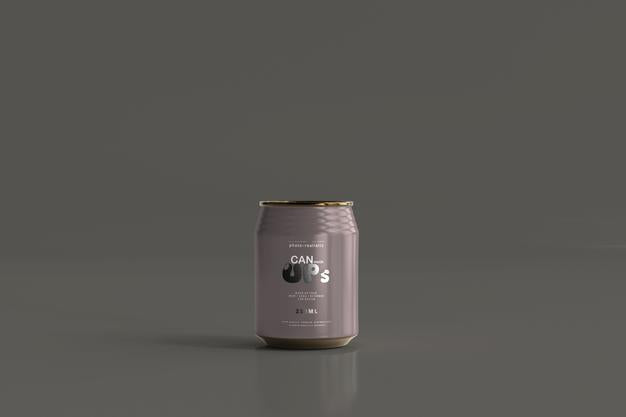 Free 250Ml Stubby Soda Can Mockup Psd