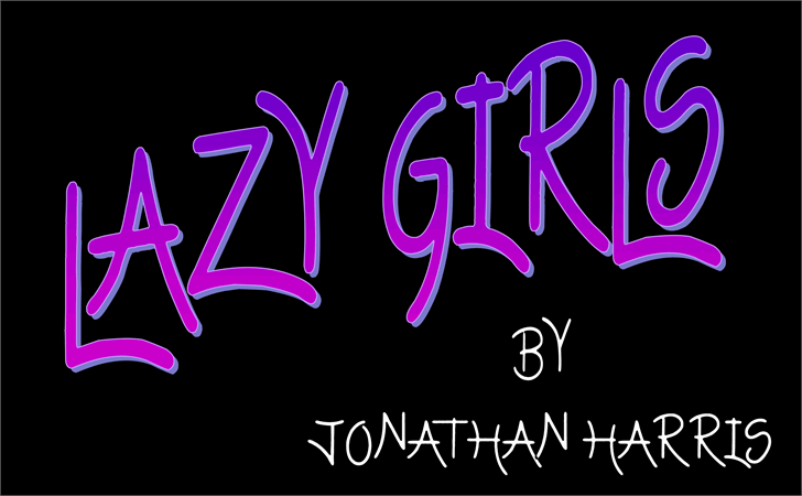 Free Lazy Girls Font