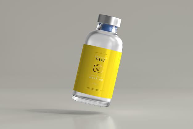 Free 25Ml Vial Bottle Mock Up Psd