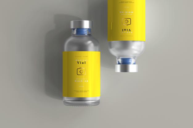 Free 25Ml Vial Bottle Mock Up Psd