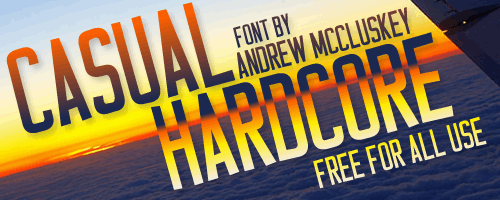 Free Casual Hardcore Font