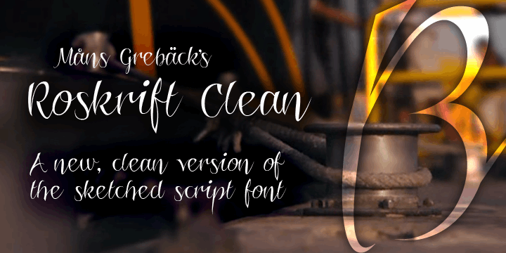 Free Roskrift Clean Font