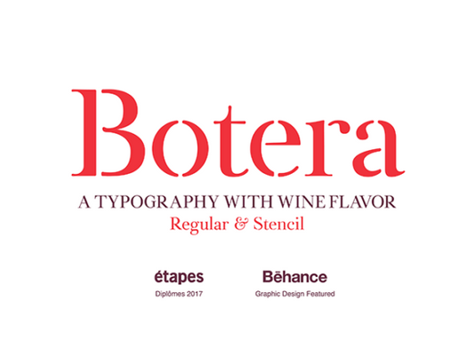 Free Botera A font with wine flavour