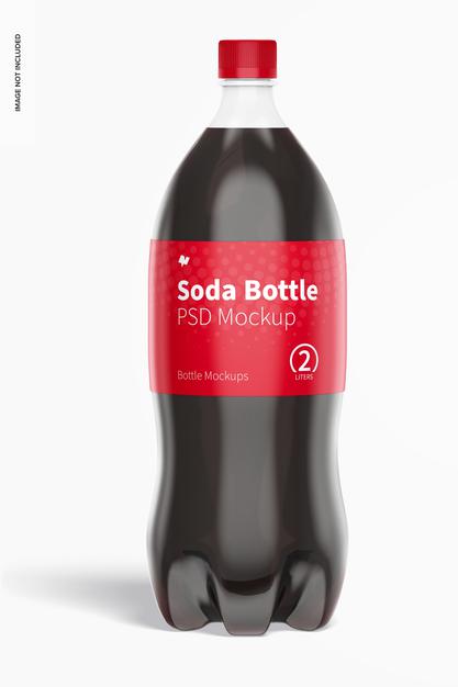 Free 2L Soda Bottle Mockup, Front View Psd