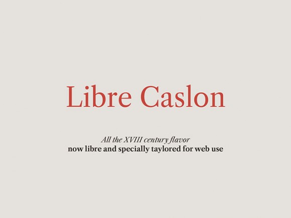 Free Libre Caslon font