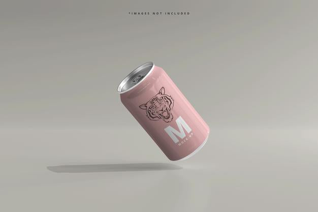 Free 330Ml Medium Size Soda Or Beer Can Mockup Psd