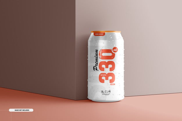 Free 330Ml Soda Can Mockup Psd