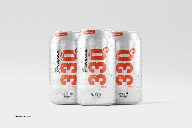 Free 330Ml Soda Cans Mockup Psd