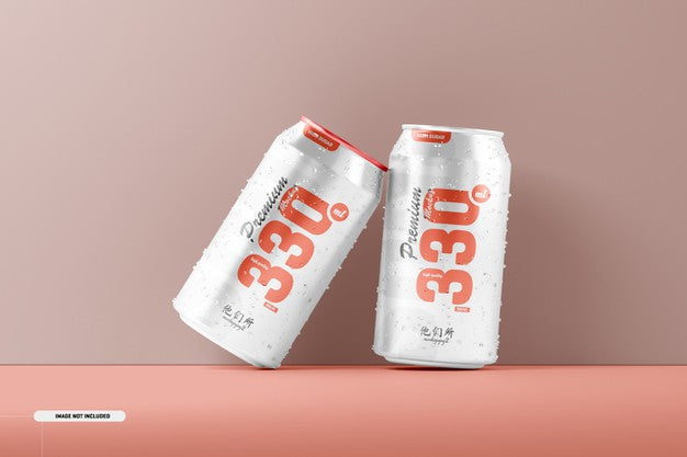 Free 330Ml Soda Cans Mockup Psd