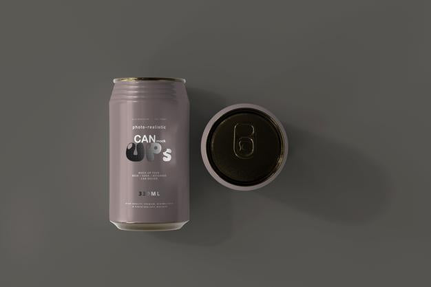 Free 330Ml Standard Soda Can Mockup Psd