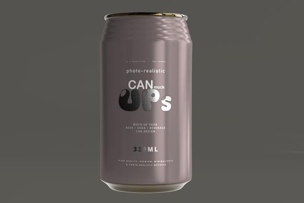 Free 330Ml Standard Soda Can Mockup Psd