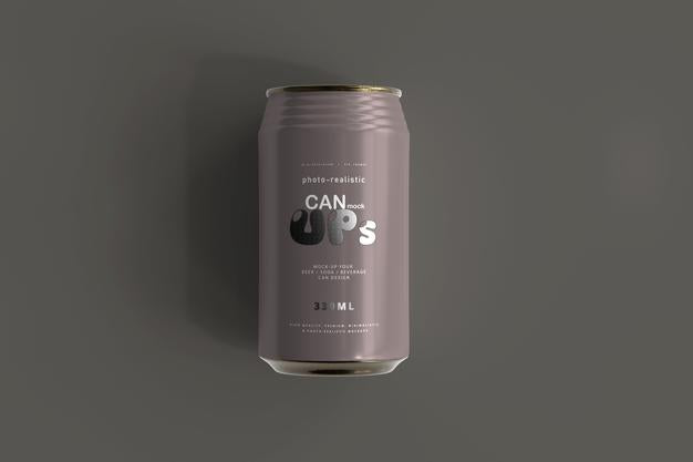 Free 330Ml Standard Soda Can Mockup Psd