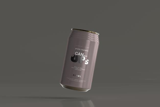 Free 330Ml Standard Soda Can Mockup Psd