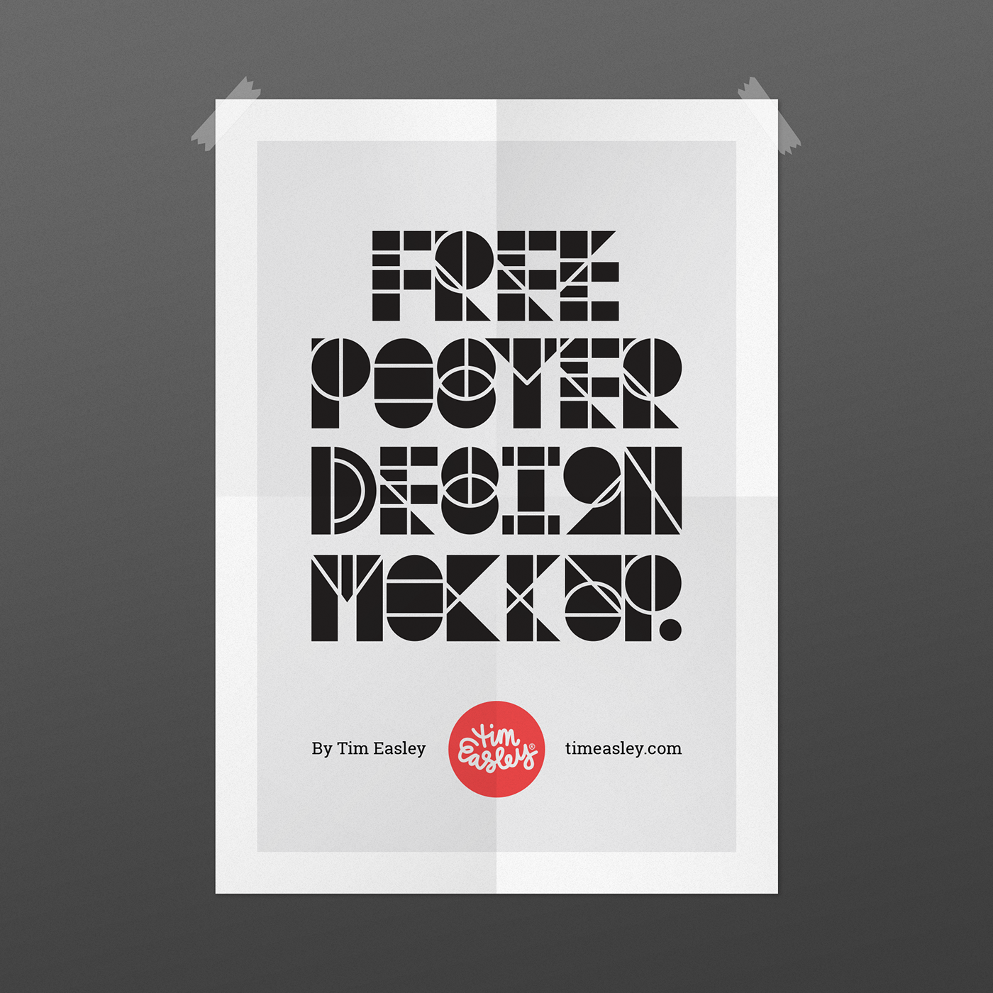 Free Clean Poster Design Mockup