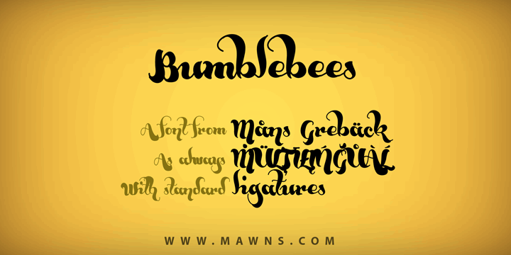 Free Bumblebees Font